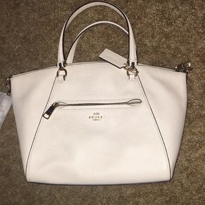Medium white coach purse crossbody